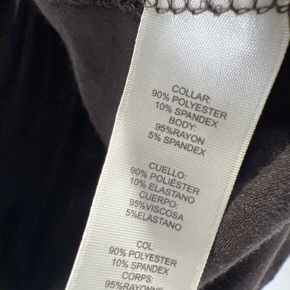 Chico's Zenergy Top Size XL Dark Brown Velvet Turtleneck Rayon Body Stretch - Picture 6 of 8